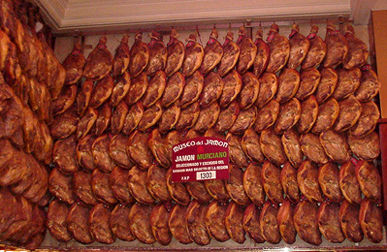 Hams in Museo de Jamon